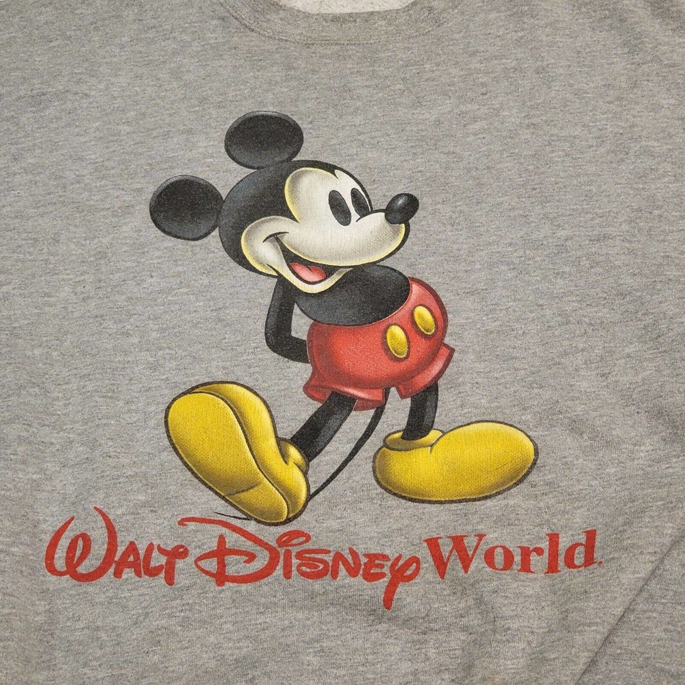 Vintage 90s Walt Disney World Mickey Mouse Pullover USA Made Sweatshirt Size 2XL - Picture 2 of 10